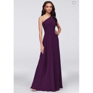 David’s Bridal Plum Bridesmaids (Georgette)
